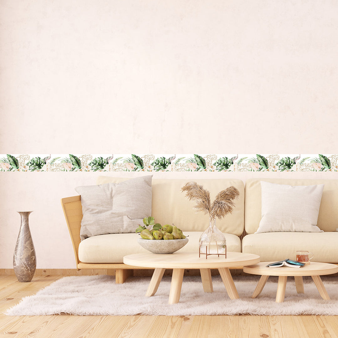 Самозалепващ фриз Тропически букет 138/500 см