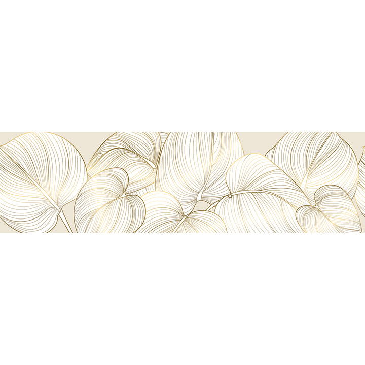 Самозалепващ фриз Листа златен контур 138/500 см