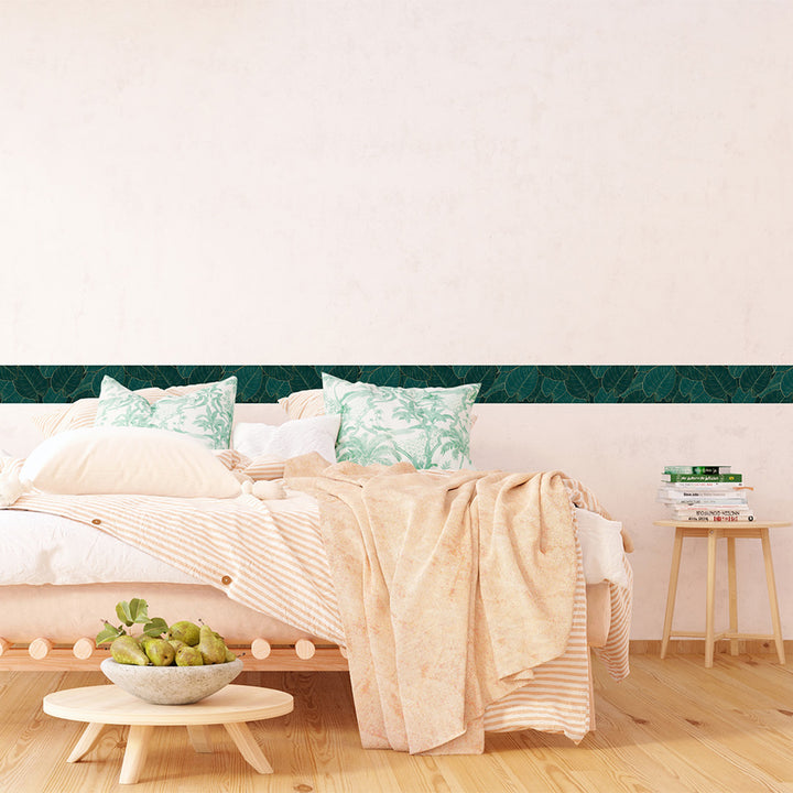 Самозалепващ фриз Нощни листа 138/500 см