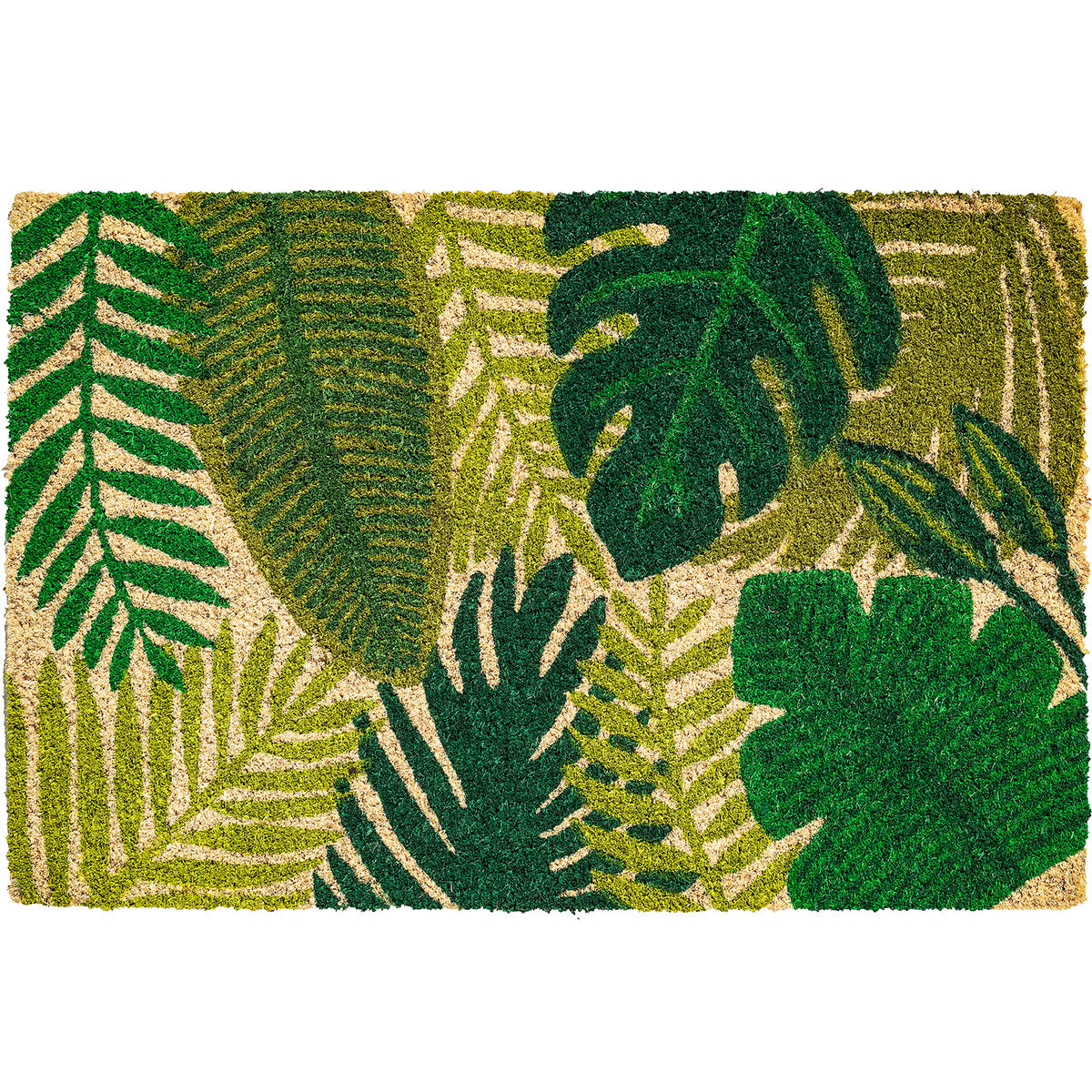 Doormat coconut Ruko Print rubber green leaves 40x60 โข Wallpaper Carpet ...