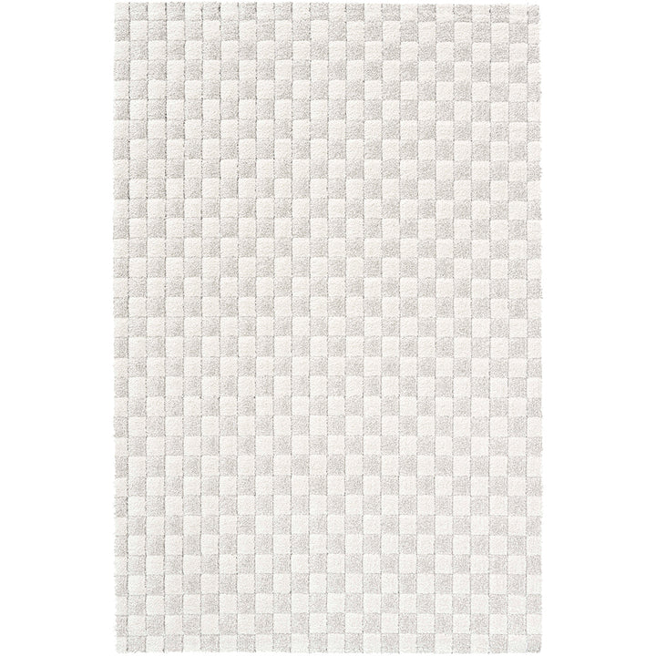 Пухкав шаги Килим Масаи Мозайка Кремаво Сиво Стандартен / 133х195 см