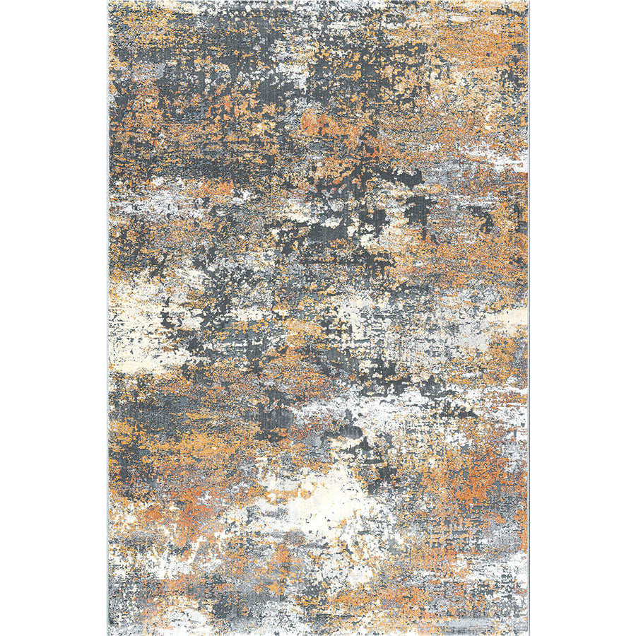 Релефен Килим Каньон Оранж Преливащо Сиво Стандартен / 133х195 см