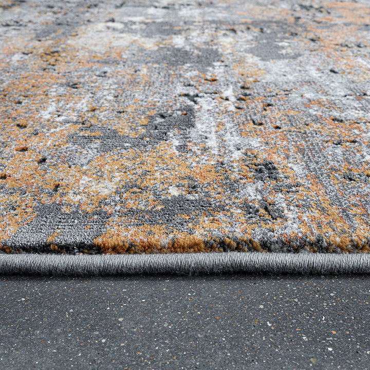 Релефен Килим Каньон Оранж Преливащо Сиво Стандартен / 133х195 см
