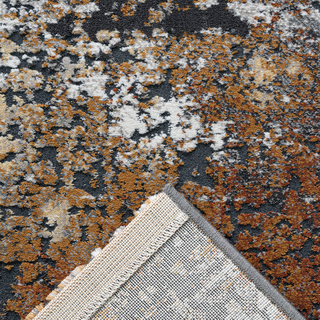 Релефен Килим Каньон Оранж Преливащо Сиво Стандартен / 133х195 см
