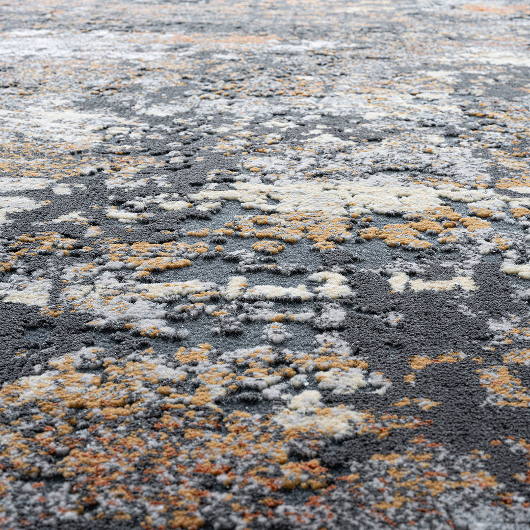 Релефен Килим Каньон Оранж Преливащо Сиво Стандартен / 133х195 см