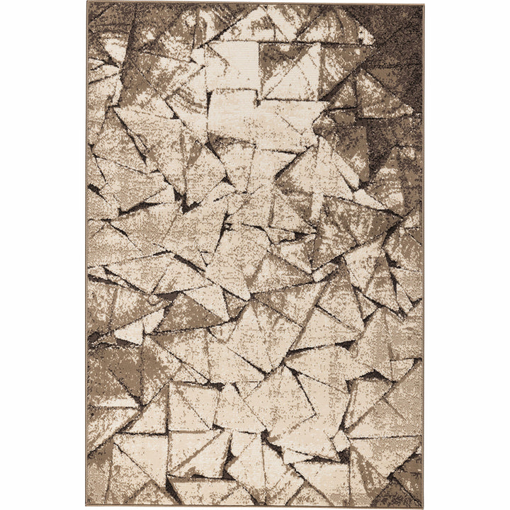 Бюджетен Килим Lanu Винтидж Триъгълници Бежово Стандартен / 100х150 см