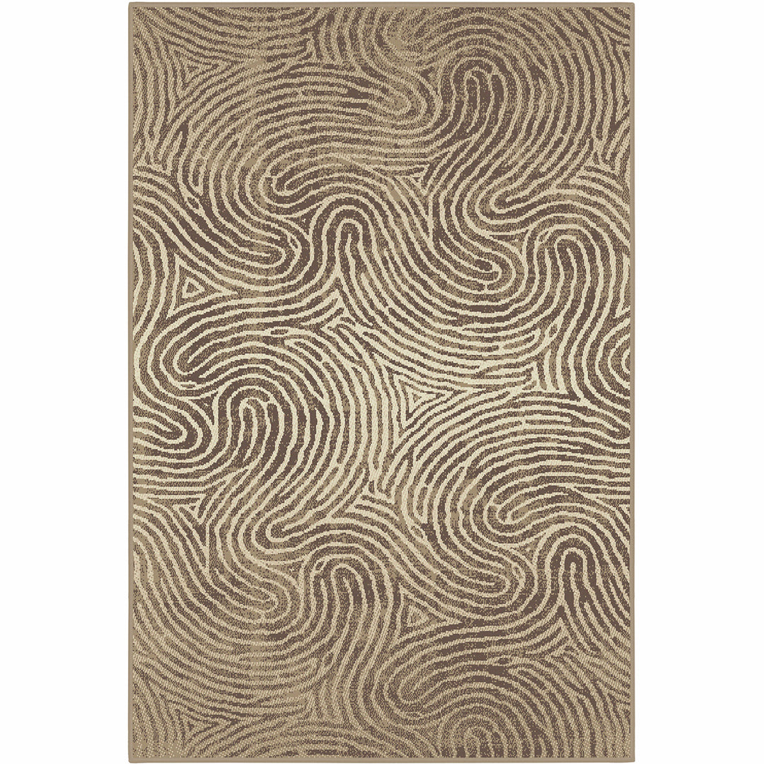 Бюджетен Килим Lanu Завихряне Кафяво Стандартен / 100х150 см
