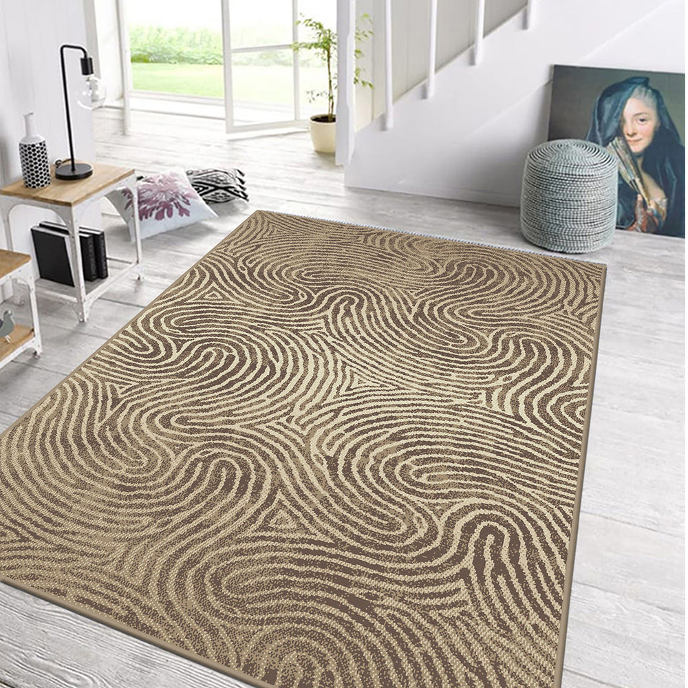 Бюджетен Килим Lanu Завихряне Кафяво Стандартен / 100х150 см