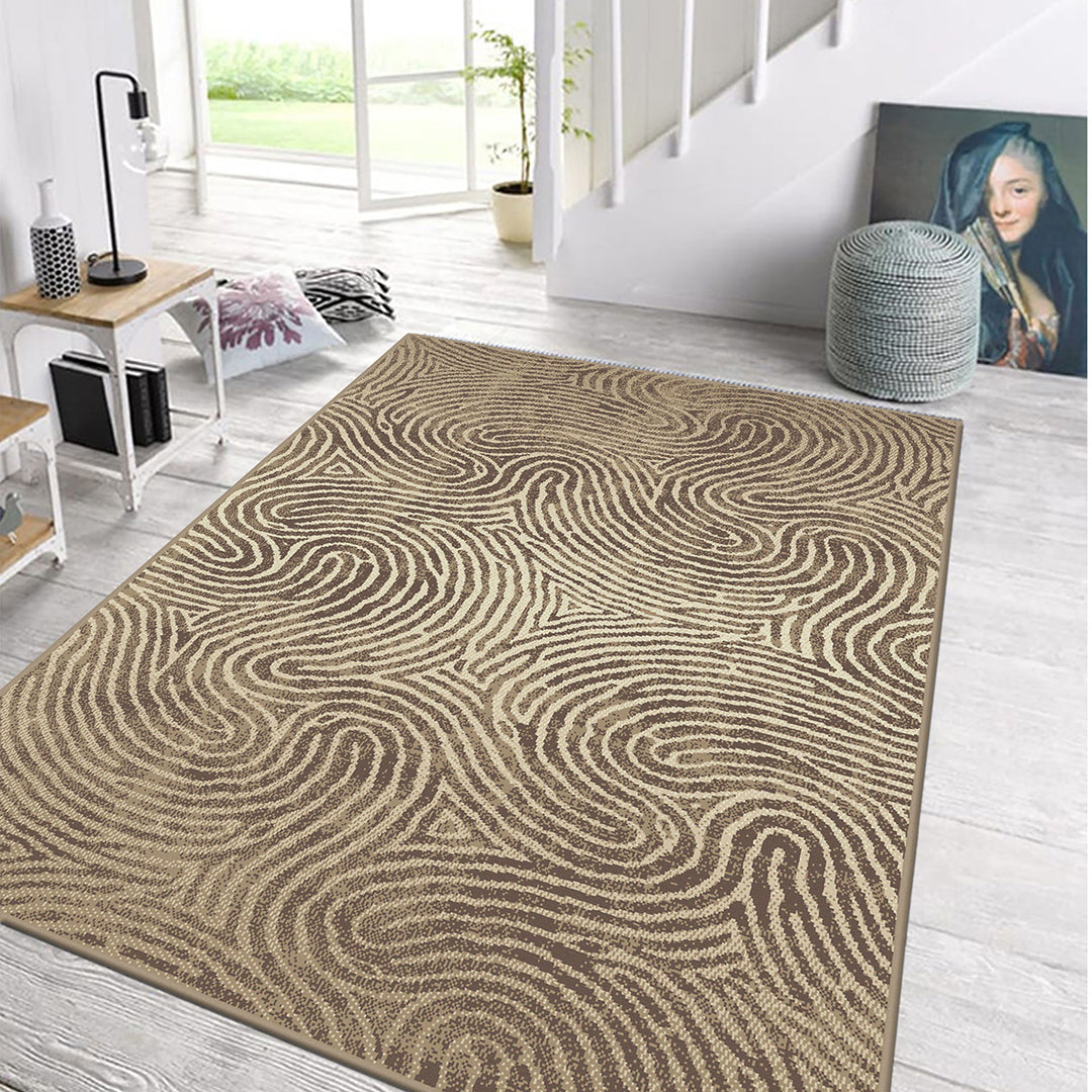 Бюджетен Килим Lanu Завихряне Кафяво Стандартен / 100х150 см