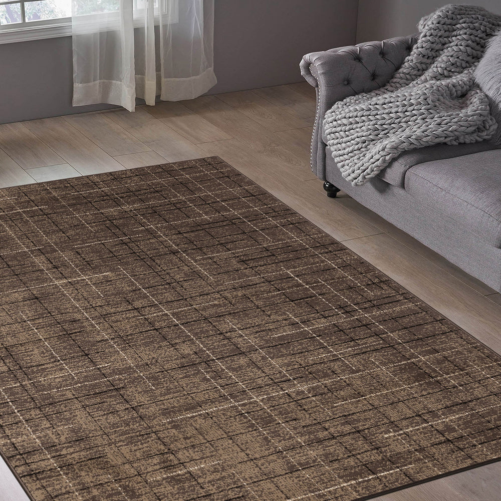 Бюджетен Килим Lanu Резки Кафяво Стандартен / 100х150 см