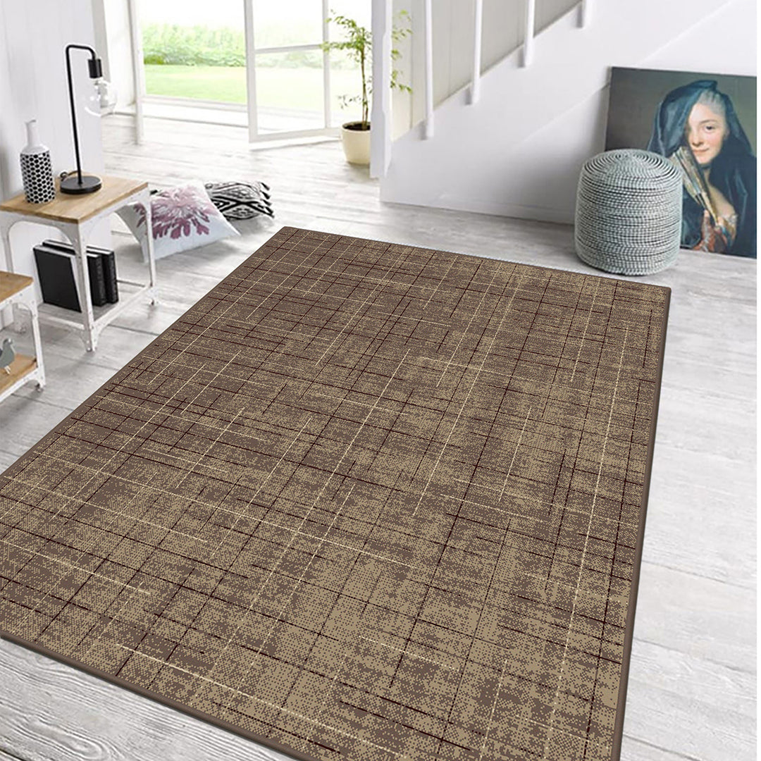 Бюджетен Килим Lanu Резки Кафяво Стандартен / 100х150 см