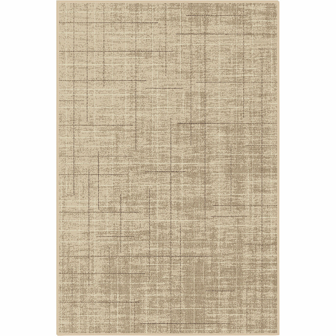 Бюджетен Килим Lanu Резки Бежово Стандартен / 100х150 см