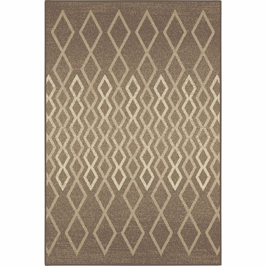 Бюджетен Килим Lanu Бежови Ромбове Кафяво Стандартен / 100х150 см