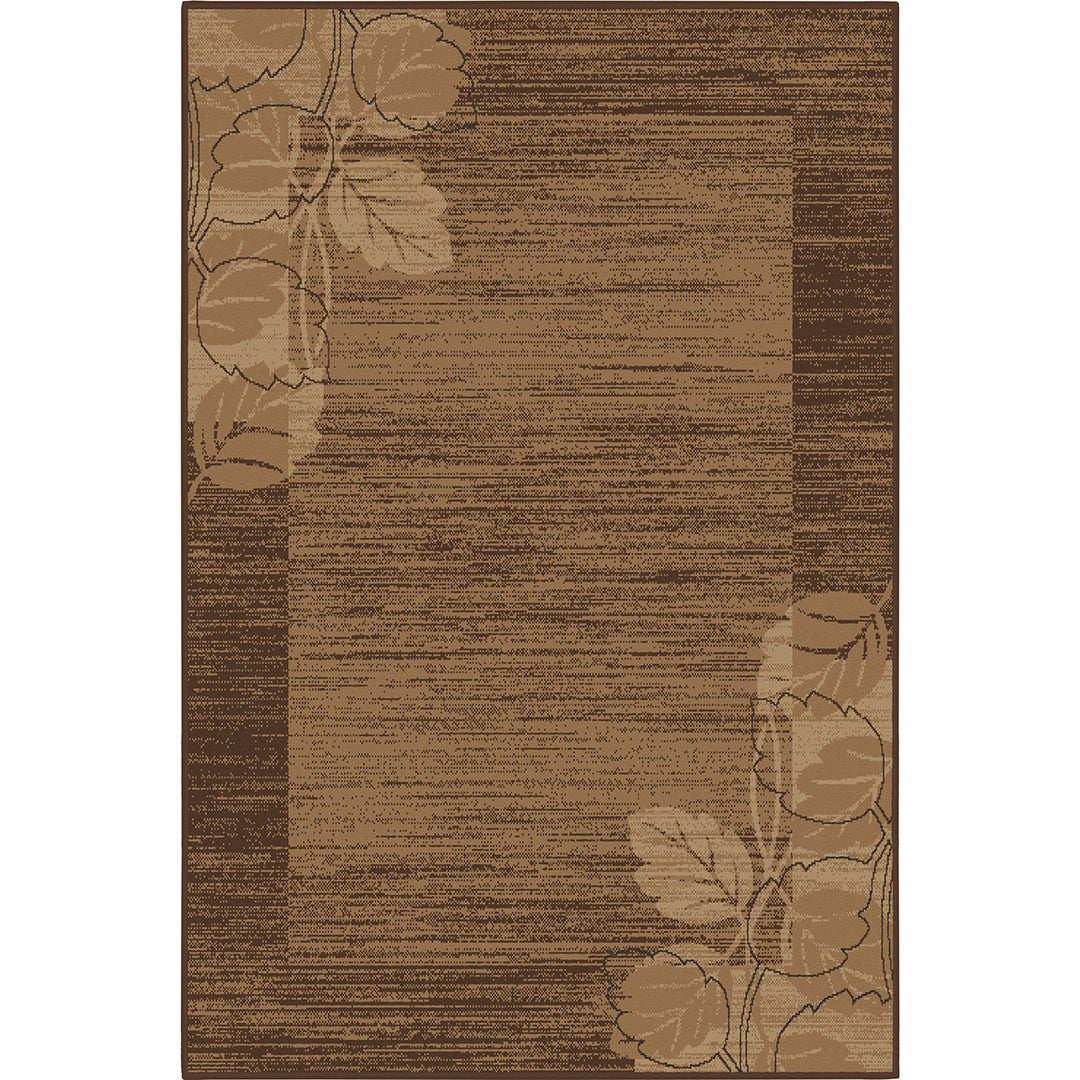 Бюджетен Килим Lanu Рамка листа Кафяво Стандартен / 100х150 см