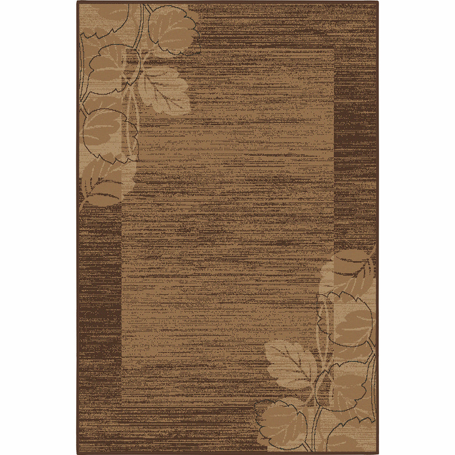 Бюджетен Килим Lanu Рамка листа Кафяво Стандартен / 100х150 см