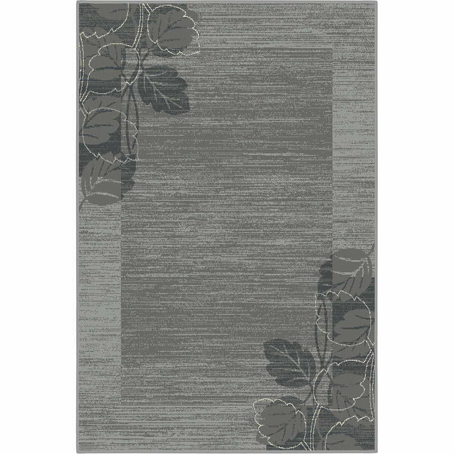 Бюджетен Килим Lanu Рамка листа Сиво Стандартен / 100х150 см