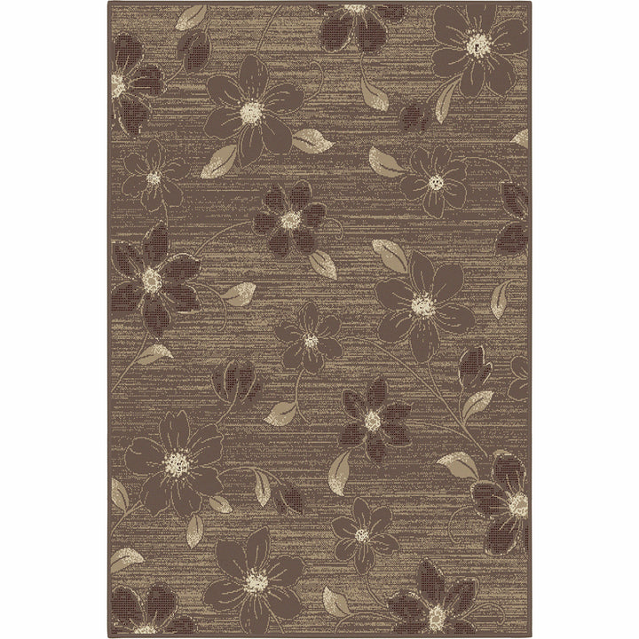 Бюджетен Килим Lanu Цветя Кафяво Стандартен / 100х150 см