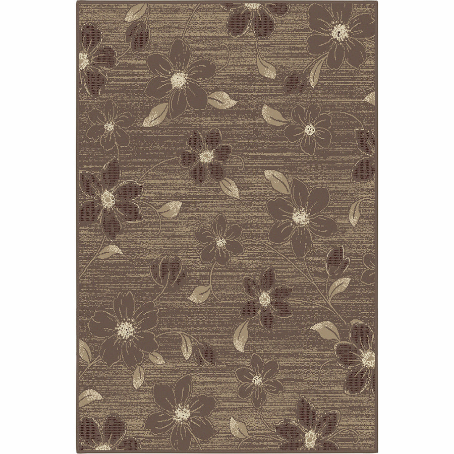 Бюджетен Килим Lanu Цветя Кафяво Стандартен / 100х150 см