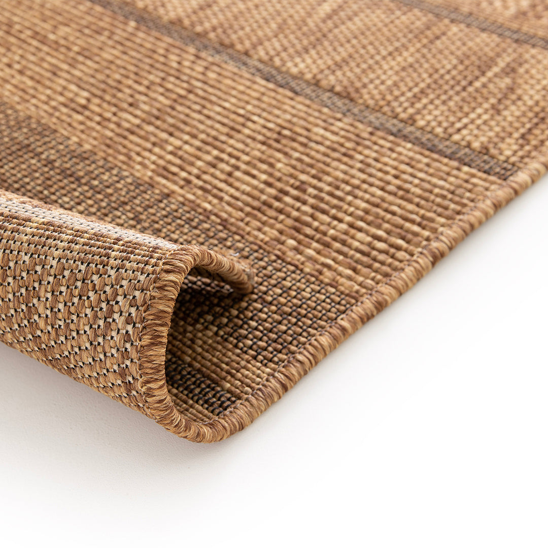 Плосък Килим Райе Кафяво вътре/вън Джак Стандартен / 120х170 см