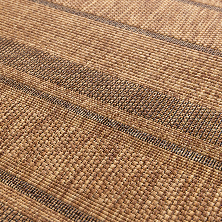 Плосък Килим Райе Кафяво вътре/вън Джак Стандартен / 120х170 см