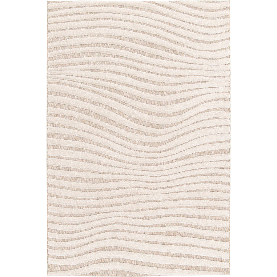 Релефен Килим Вълни Крем-бежово Дезърт Стандартен / 120х170 см