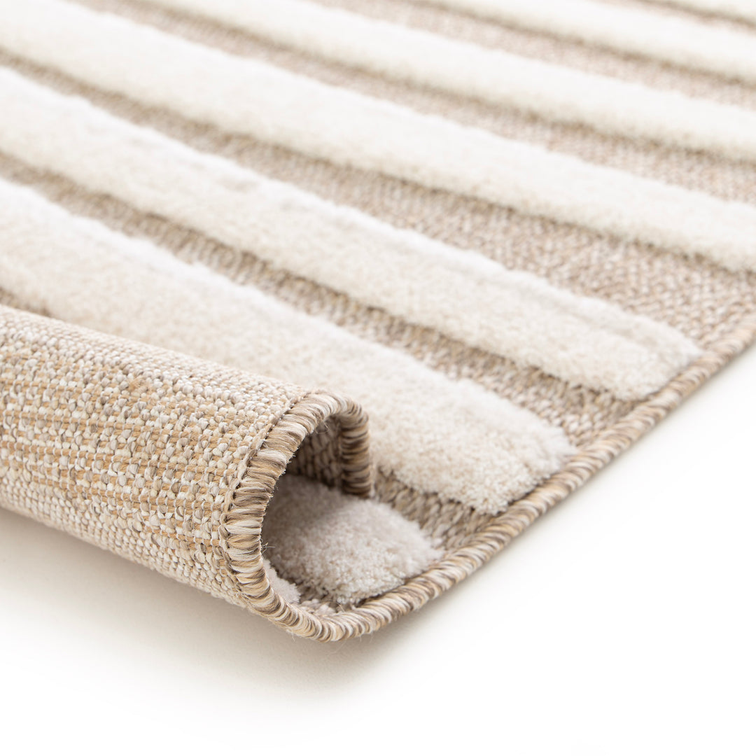 Релефен Килим Вълни Крем-бежово Дезърт Стандартен / 120х170 см