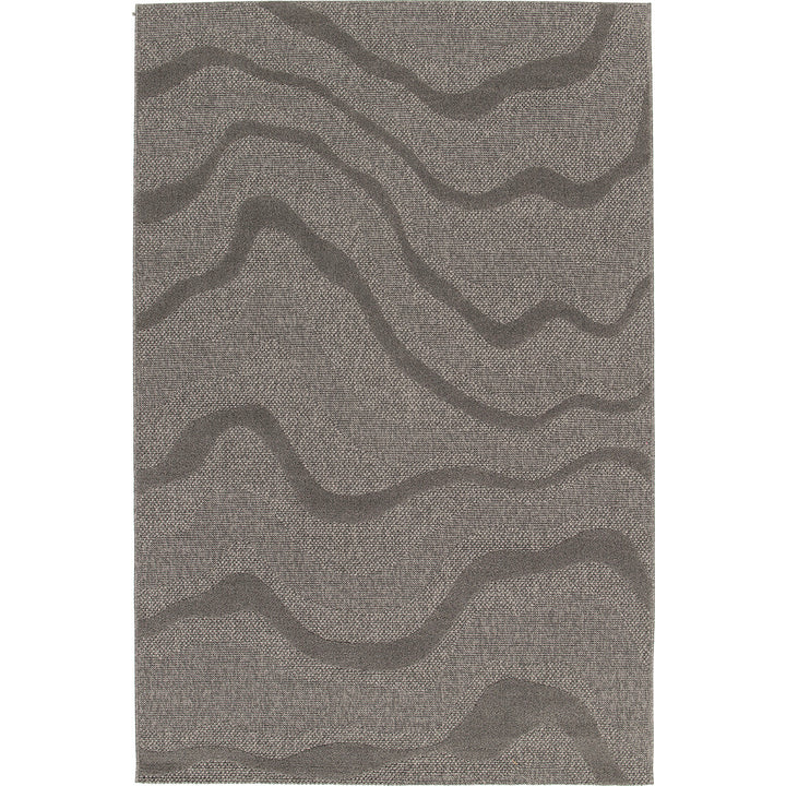 Релефен 3D Килим Вълни Сиво Лекси Стандартен / 120х170 см