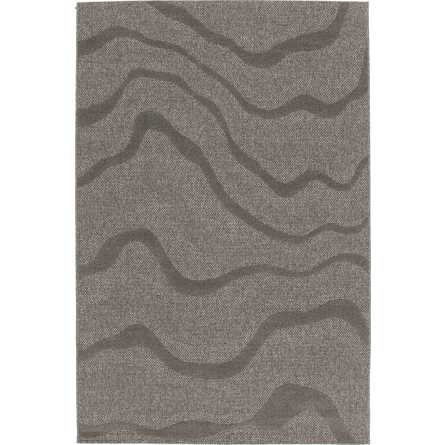 Релефен 3D Килим Вълни Сиво Лекси Стандартен / 120х170 см