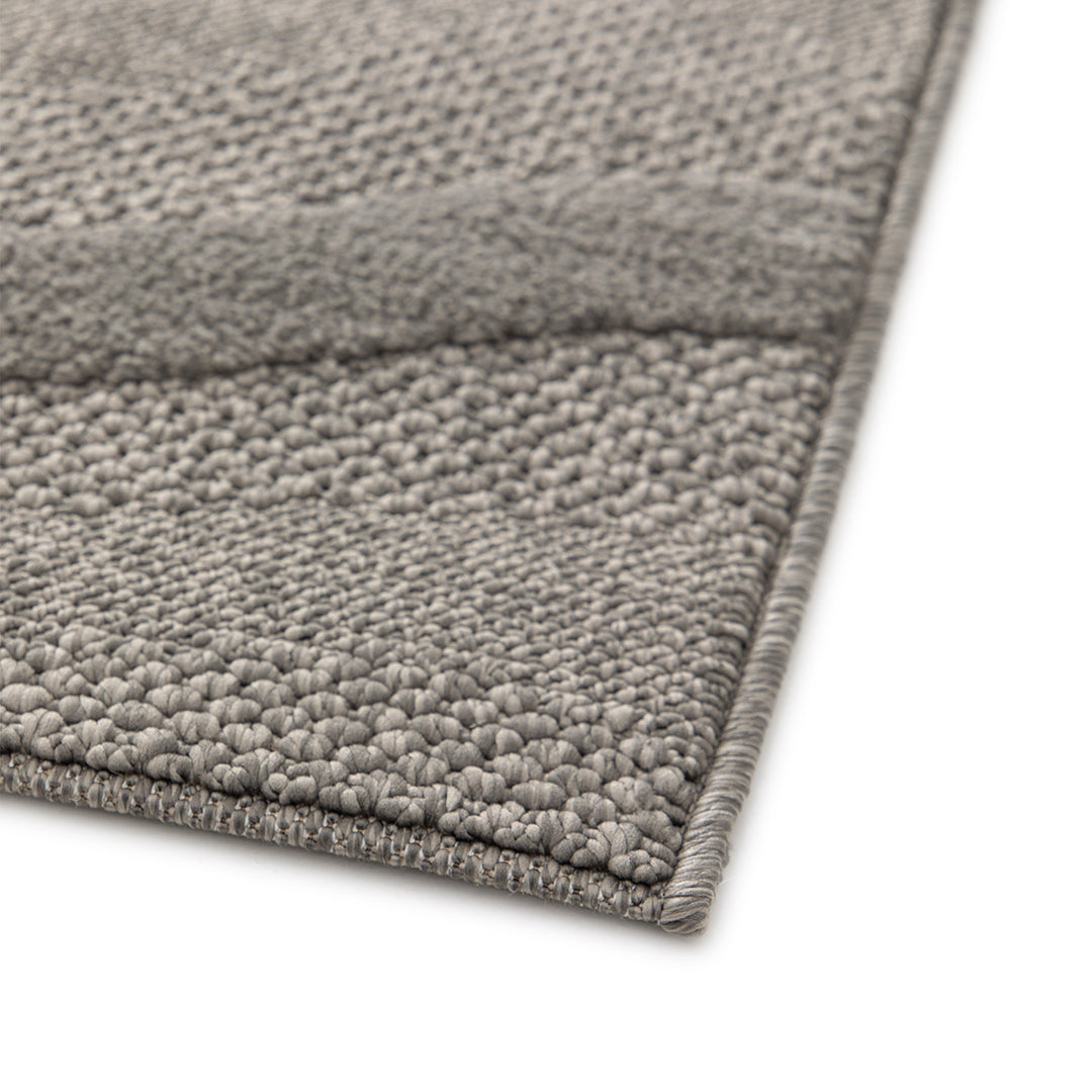 Релефен 3D Килим Вълни Сиво Лекси Стандартен / 120х170 см
