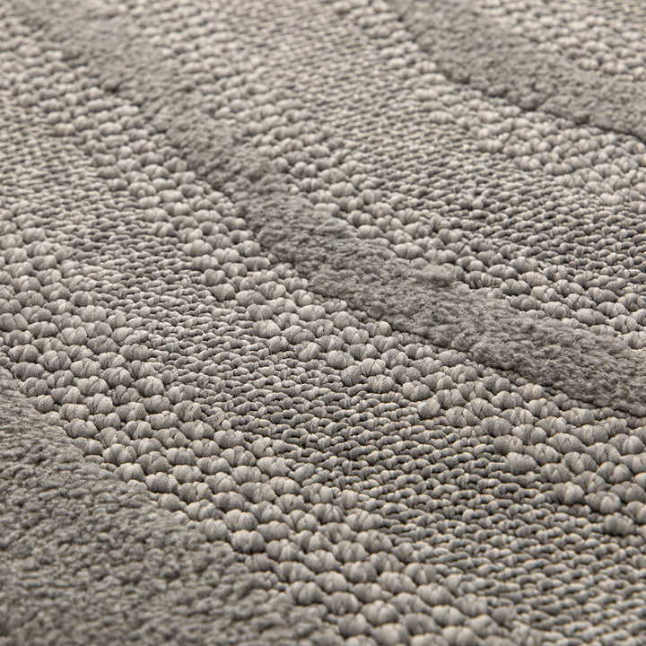 Релефен 3D Килим Вълни Сиво Лекси Стандартен / 120х170 см