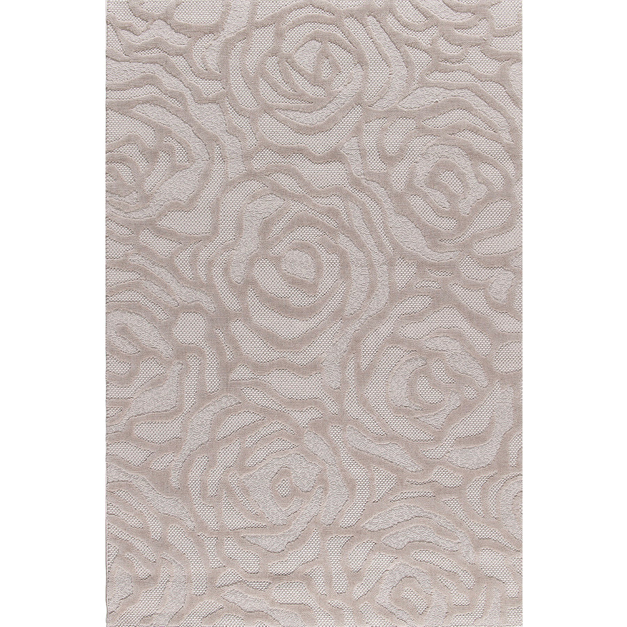 Релефен 3D Килим Релефни рози Бежово Лекси Стандартен / 200 х 290