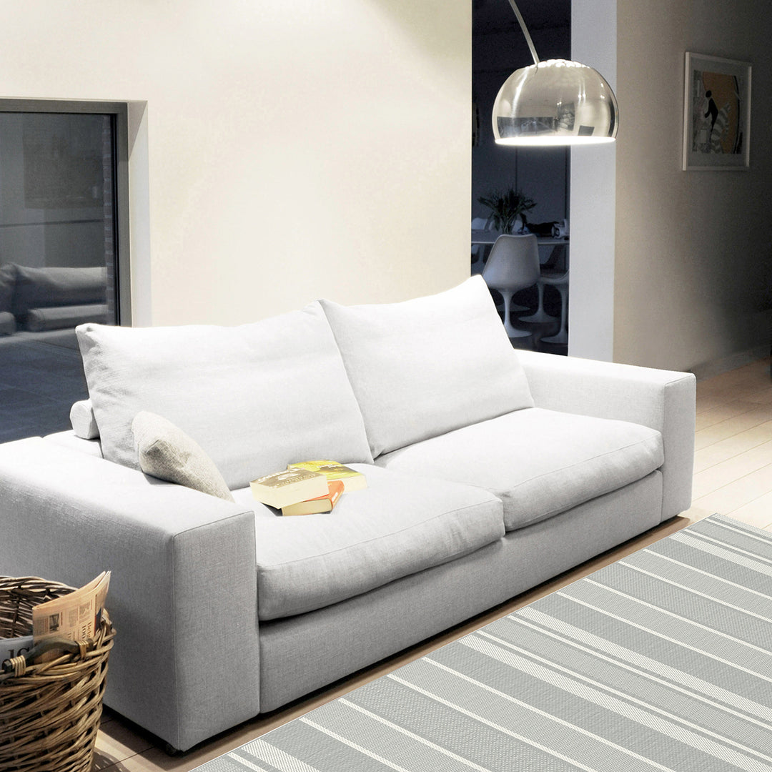 Плосък Килим Райе Сиво вътре/вън Есенца Стандартен / 120х170 см