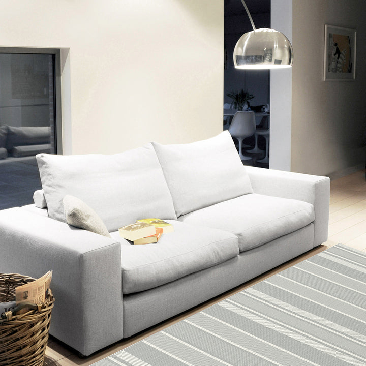 Плосък Килим Райе Сиво вътре/вън Есенца Стандартен / 120х170 см