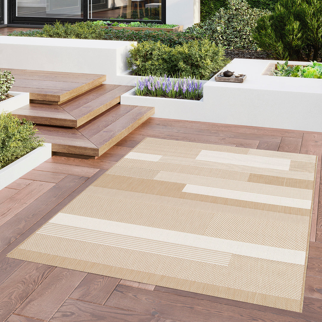 Плосък Килим Правоъгълници Оранжево вътре/вън Есенца Стандартен / 120х170 см