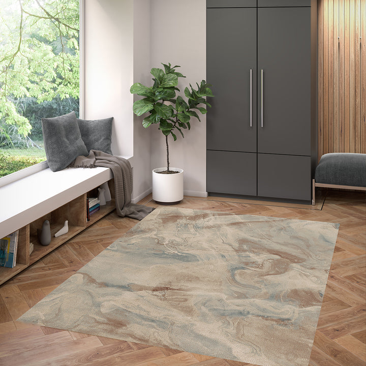 Модерен Килим Импресия Ръжда сиво Ревери Стандартен / 120х170 см