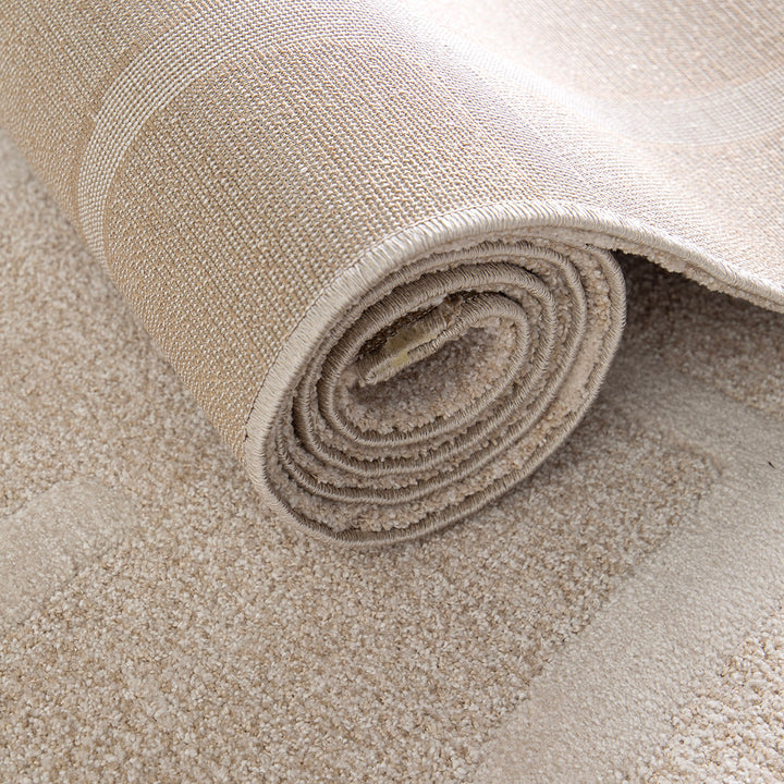 Модерен Килим Черти Крем-бежово Тесоро Стандартен / 120х170 см