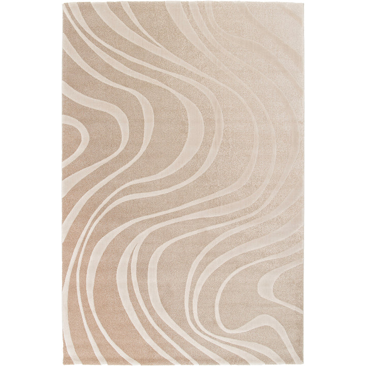 Модерен Килим Спирали Крем-бежово Тесоро Стандартен / 120х170 см