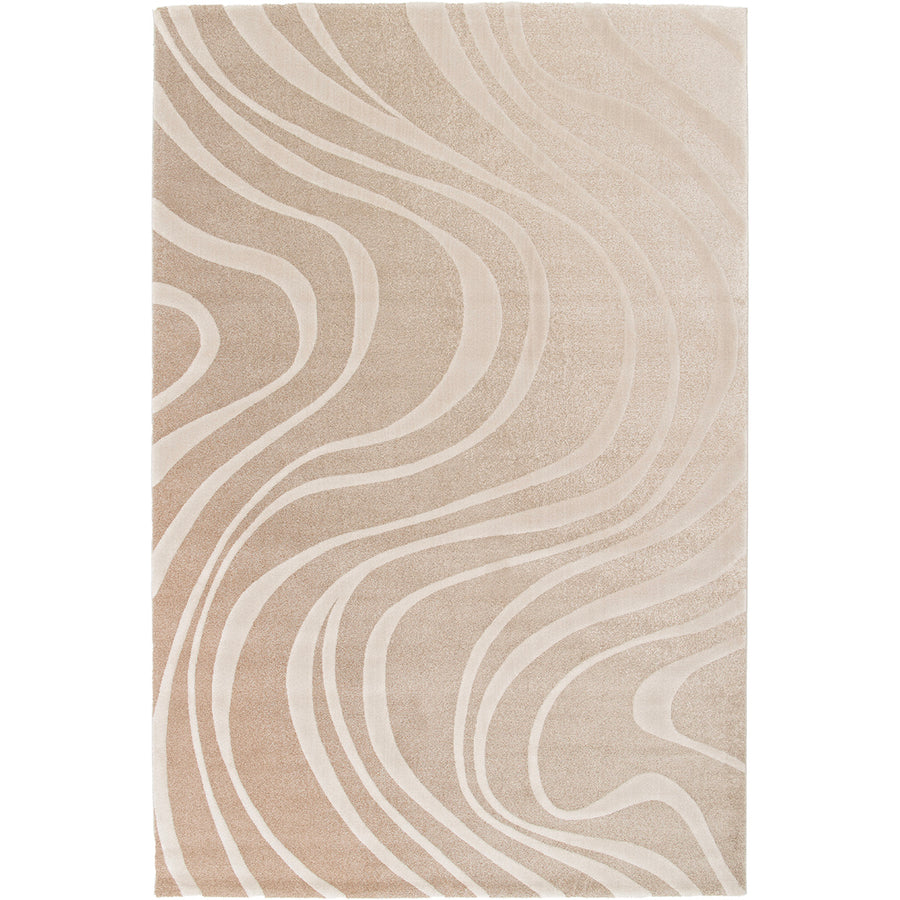 Модерен Килим Спирали Крем-бежово Тесоро Стандартен / 120х170 см