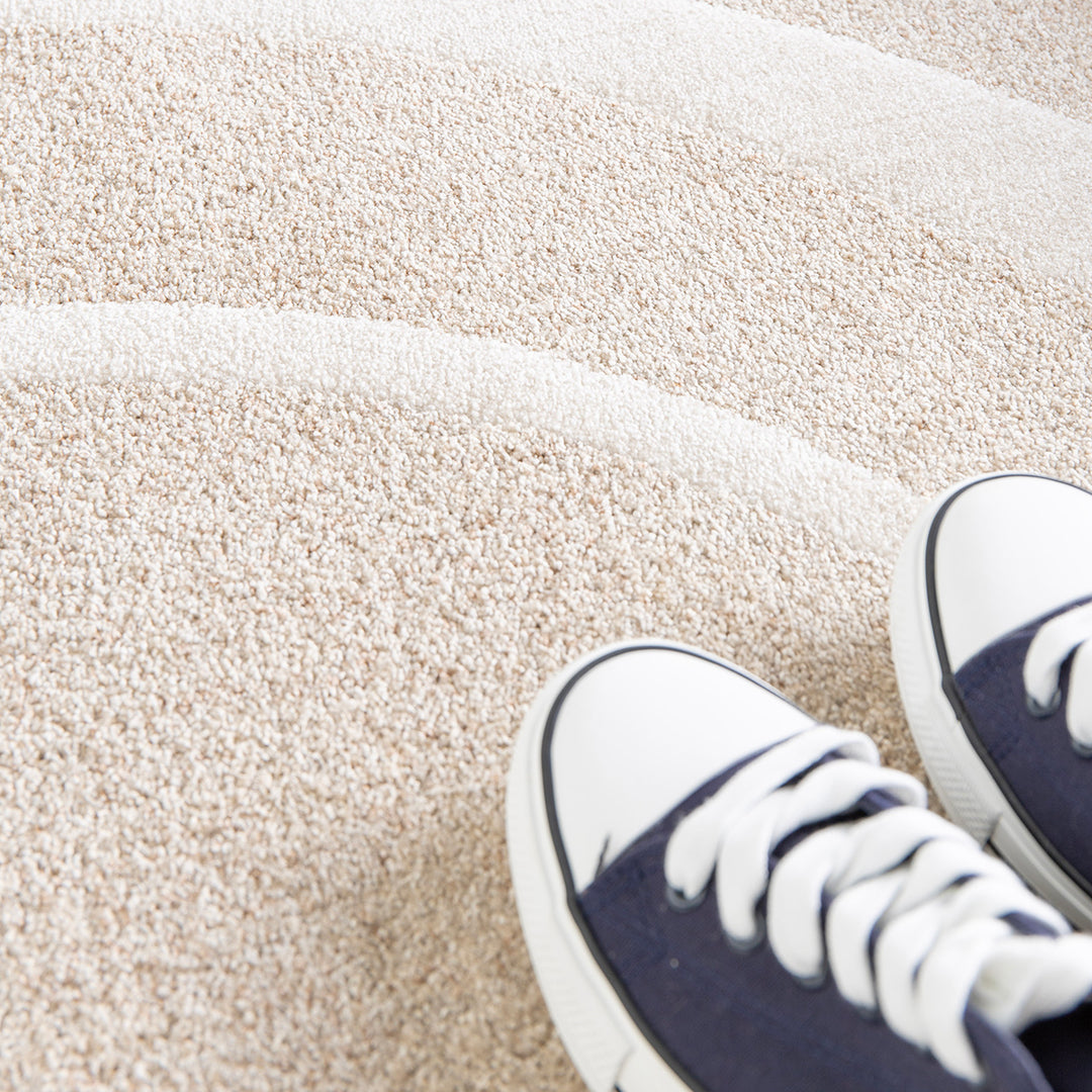 Модерен Килим Спирали Крем-бежово Тесоро Стандартен / 120х170 см