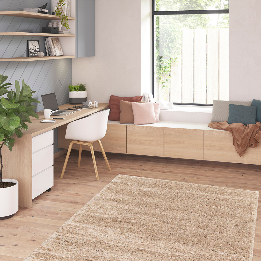 Пухкав Килим Бежово Рефлекшън Стандартен / 120х170 см