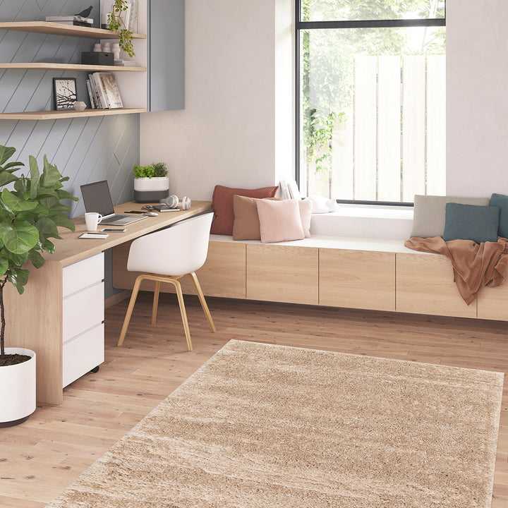 Пухкав Килим Бежово Рефлекшън Стандартен / 120х170 см