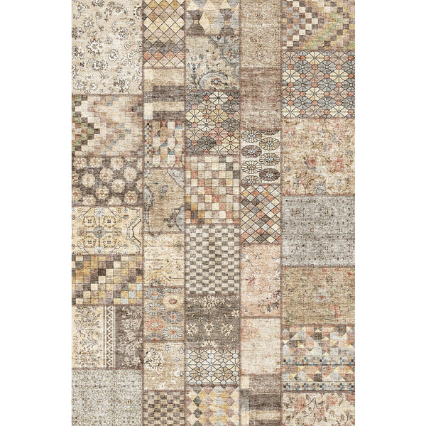 Мек Килим Хималая Пачуърк Бежово гумиран гръб