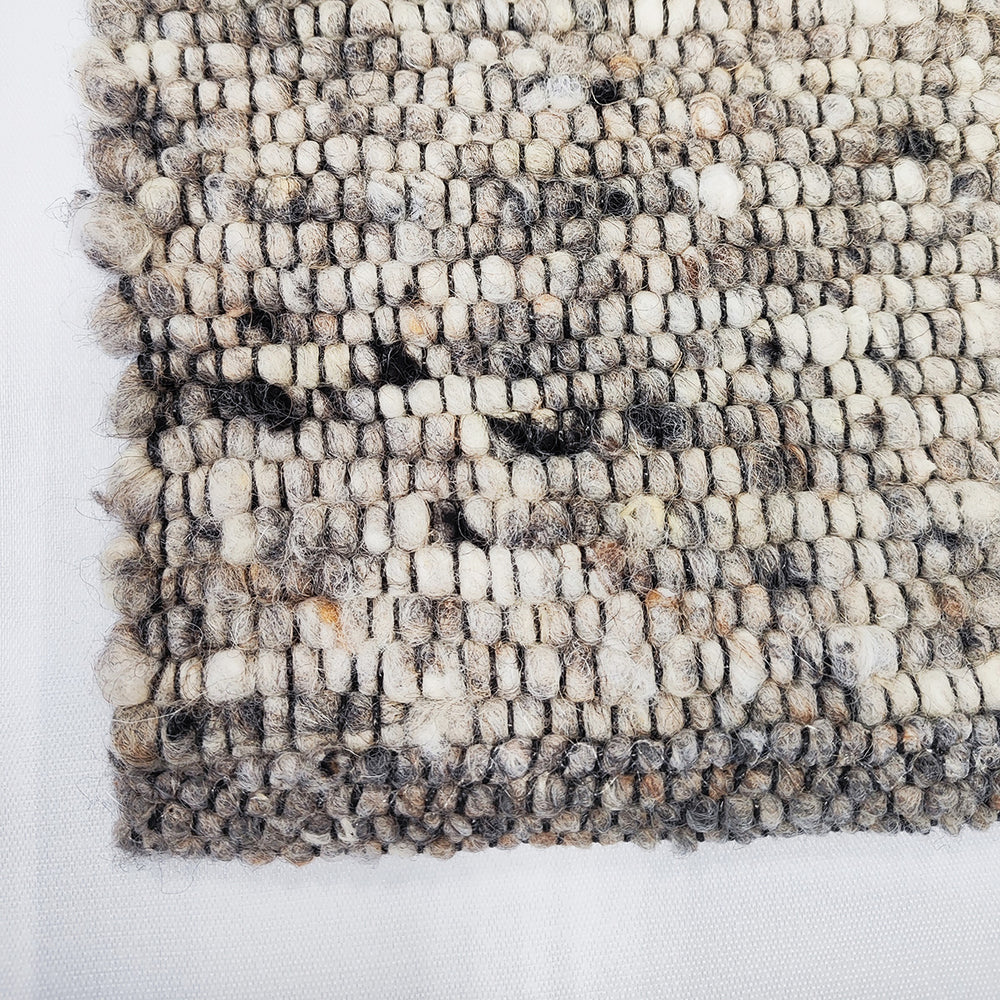 Вълнен Килим Наутилус Black 100% вълна Сиво Стандартен / 170 х 230