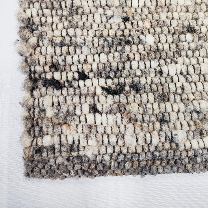 Вълнен Килим Наутилус Black 100% вълна Сиво Стандартен / 170 х 230