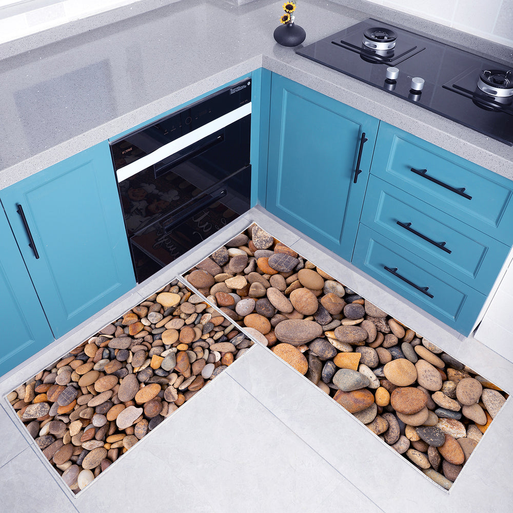 Постелка за баня/кухня Токио Камъчета бежово Мини / 050х080 см