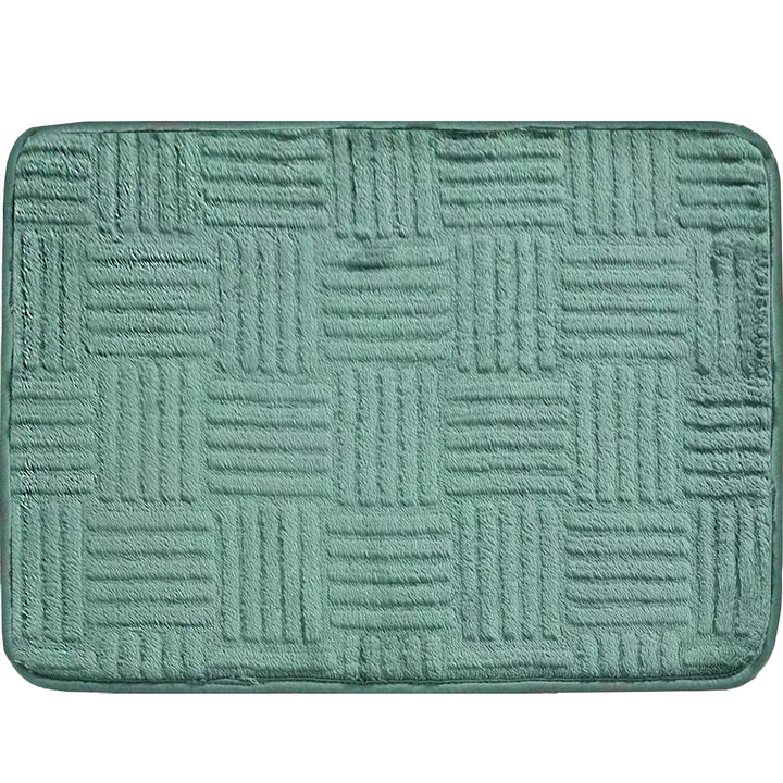 Килим за баня Бъни 3D Релефно каре Зелено Мини / 040х060 см