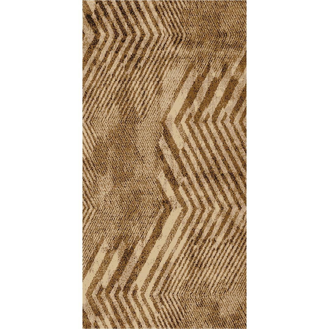 Мокетен Килим Лооп Зигзаг Бежово-кафяво Стандартен / 140х200 см