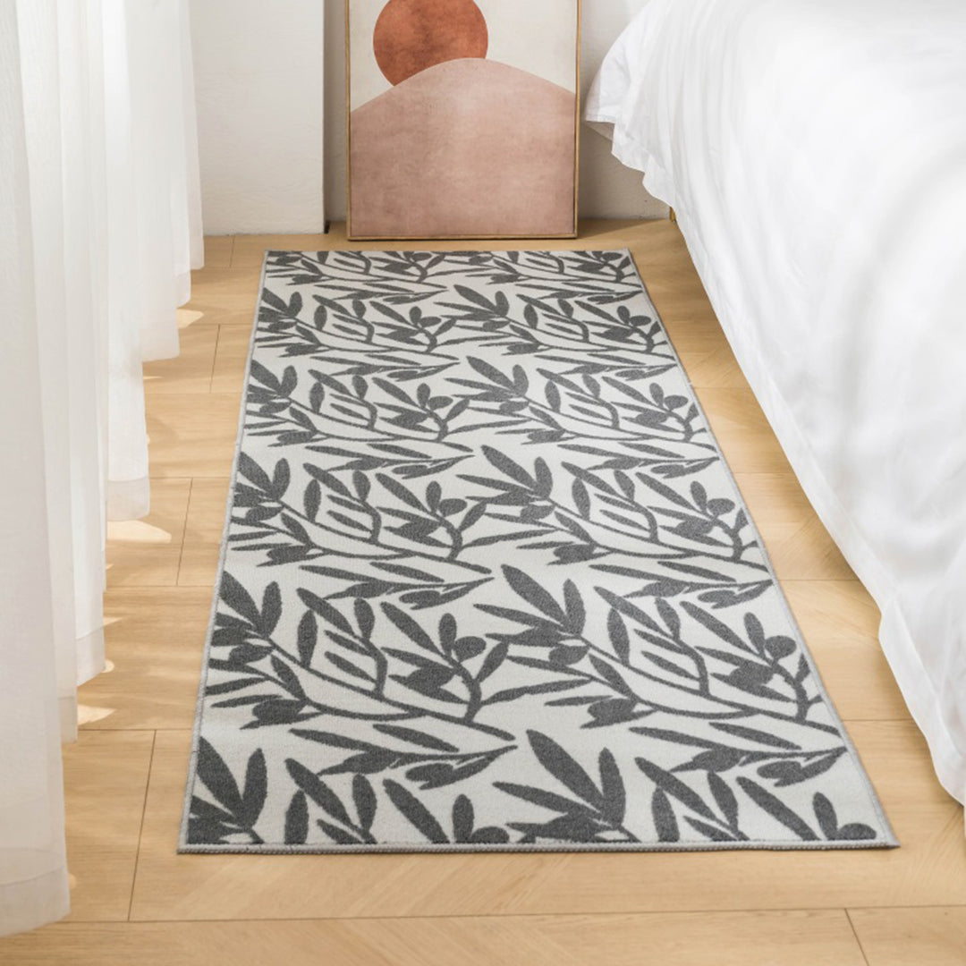Мокетен Килим Лооп Листа Сиво Стандартен / 140х200 см